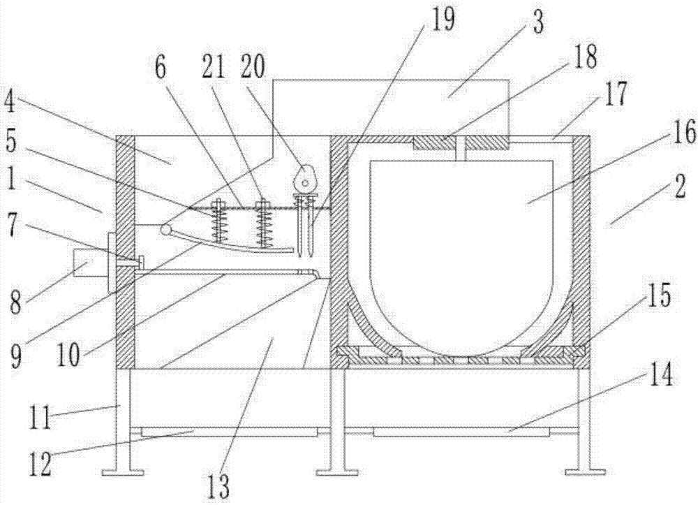 Single-power cutting and grinding double-purpose traditional Chinese medicine processing device