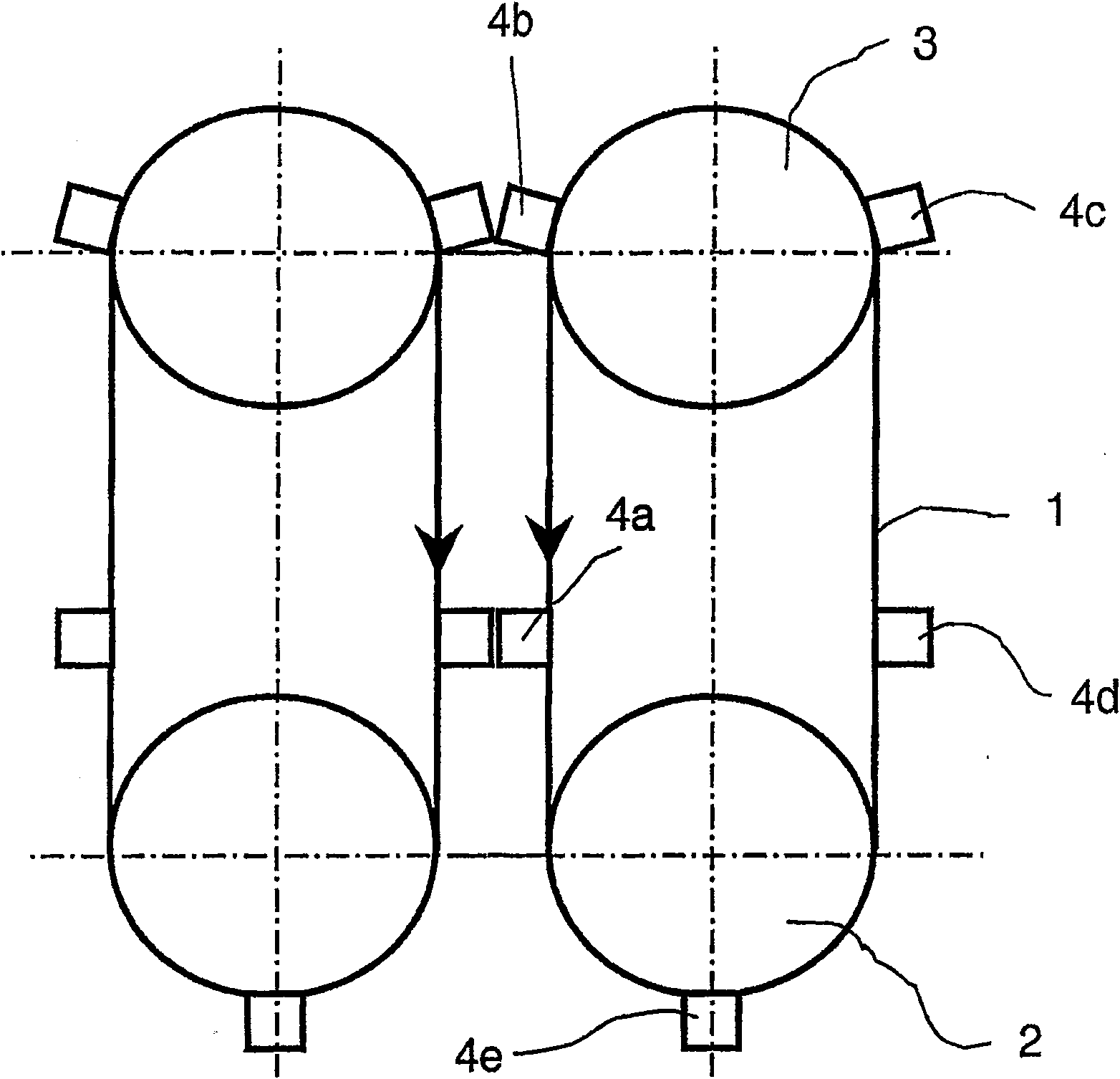 An apparatus for driving one or more processing stations, and a chain for use in the apparatus