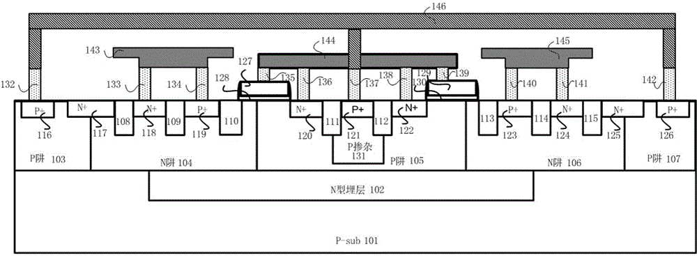 A high-voltage esd protection device with double anti-latch-up ring ldmos-scr structure