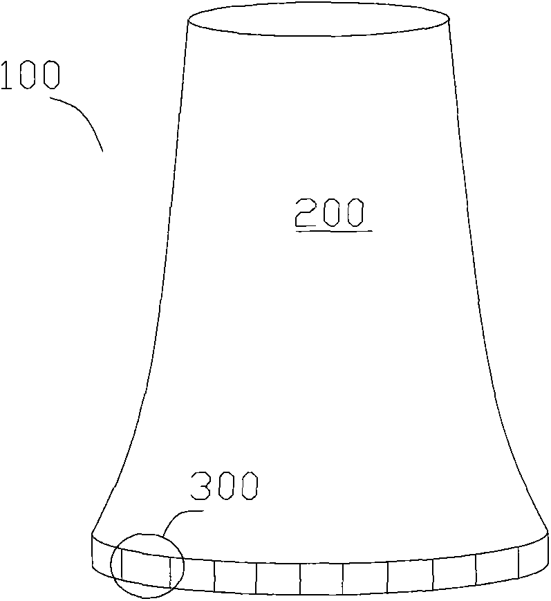 Accumulation door device for cooling tower