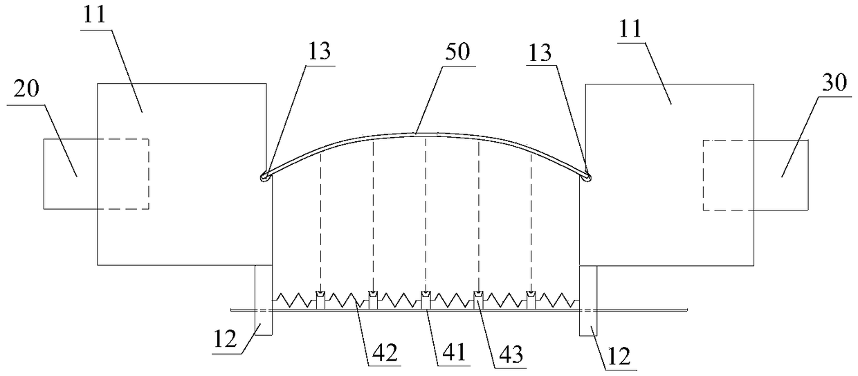 Pure bending test system for automobile steel having thin gauge and high strength and test method