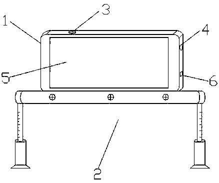 Child tablet learning machine with support frame