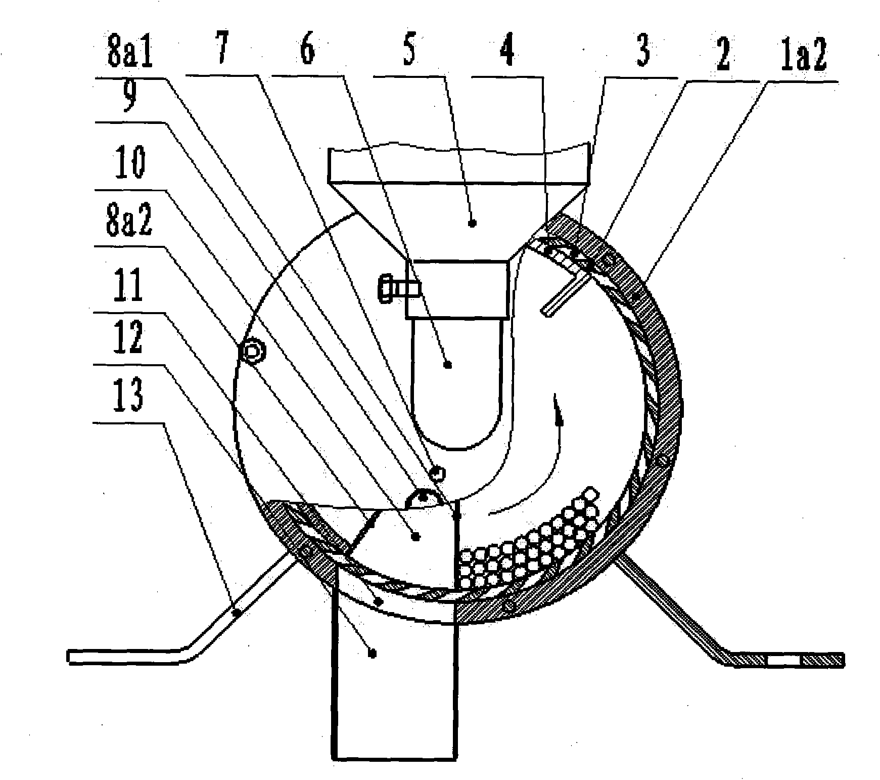 Internal inflation blow type compatible precision seed sowing device for rape and wheat