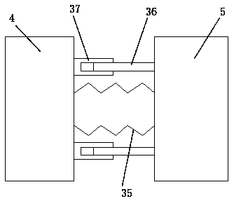 Spacing adjustment type nonferrous metal hot rolling and cooling mechanism