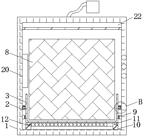 Storage battery placing device for vehicle