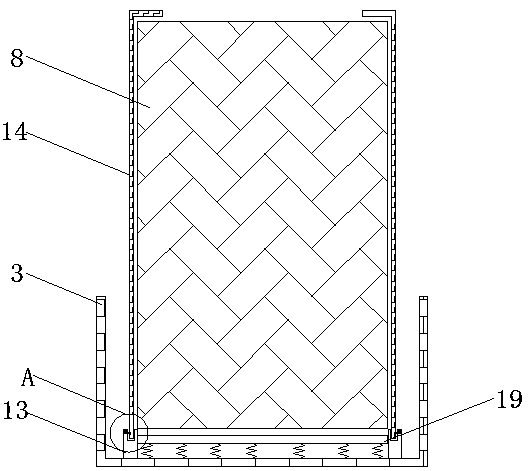 Storage battery placing device for vehicle