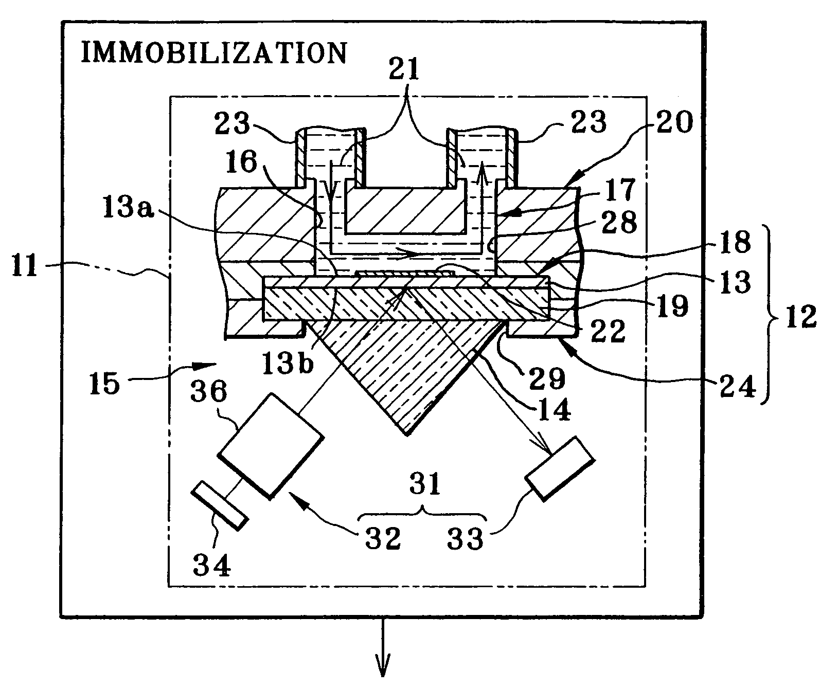 Apparatus for assay in utilizing attenuated total reflection