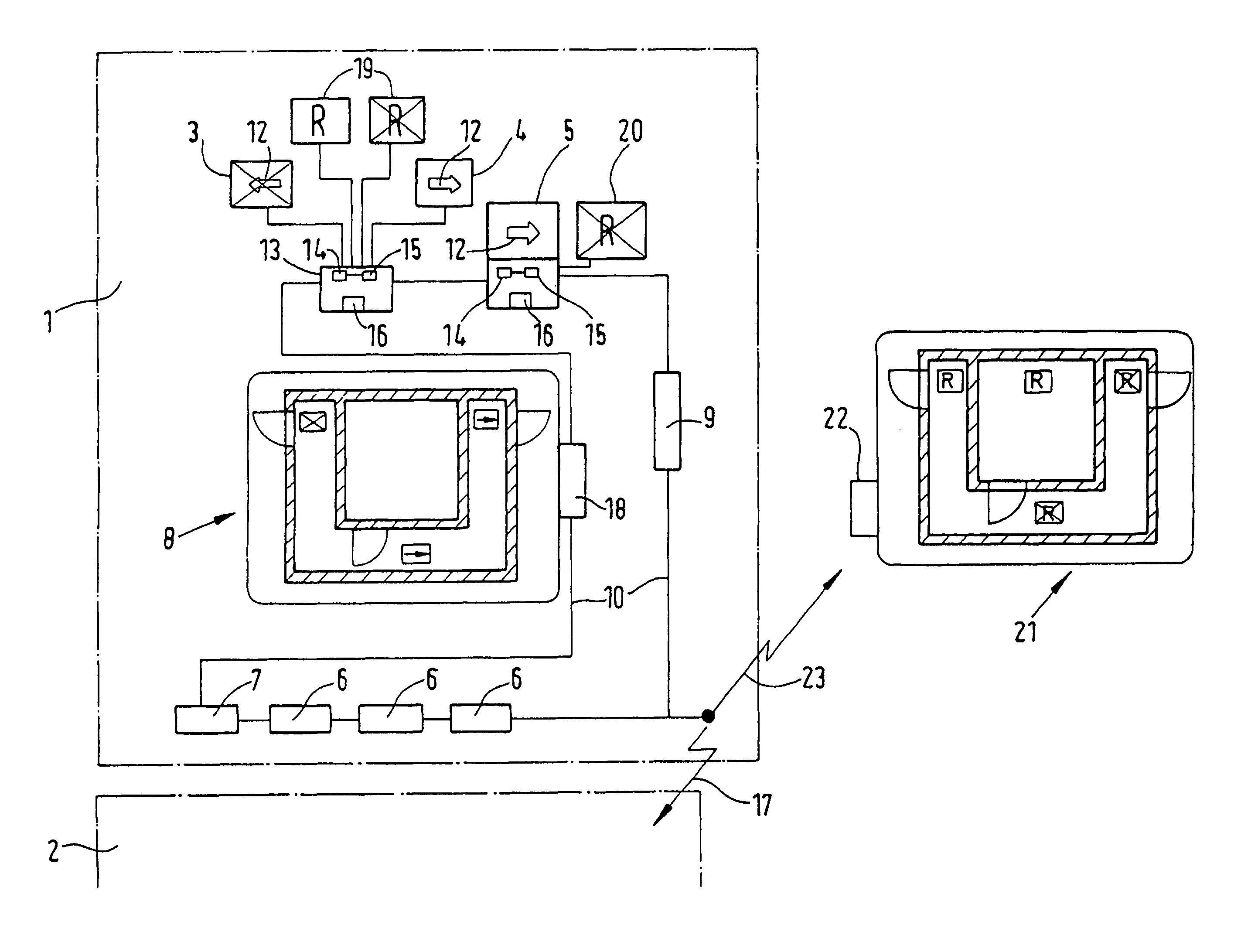 Evacuation system and escape route indicator therefore