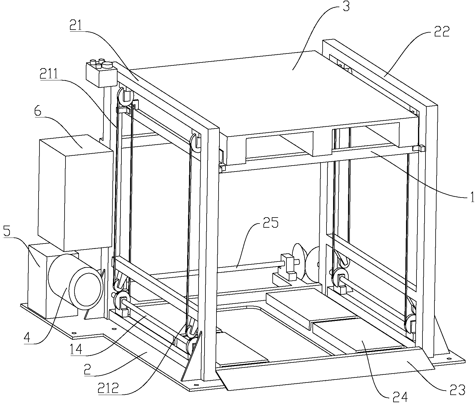 Hanging type lifting device