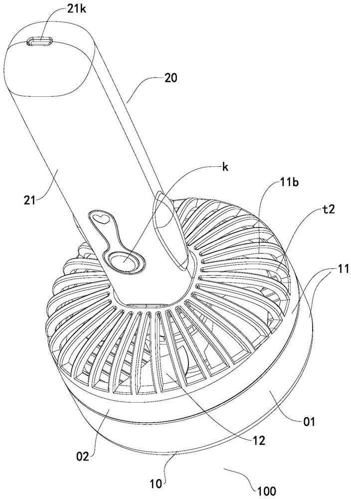 Combined fan device