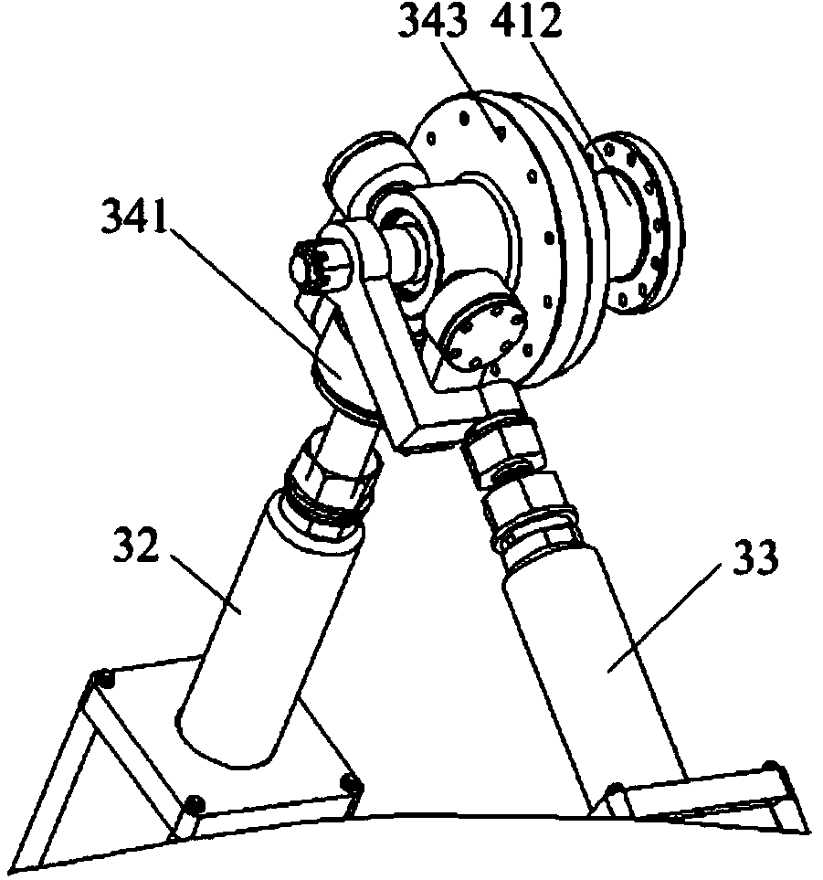 Automobile inertial parameter measurement test bed and automobile inertial parameter dynamic calculation method