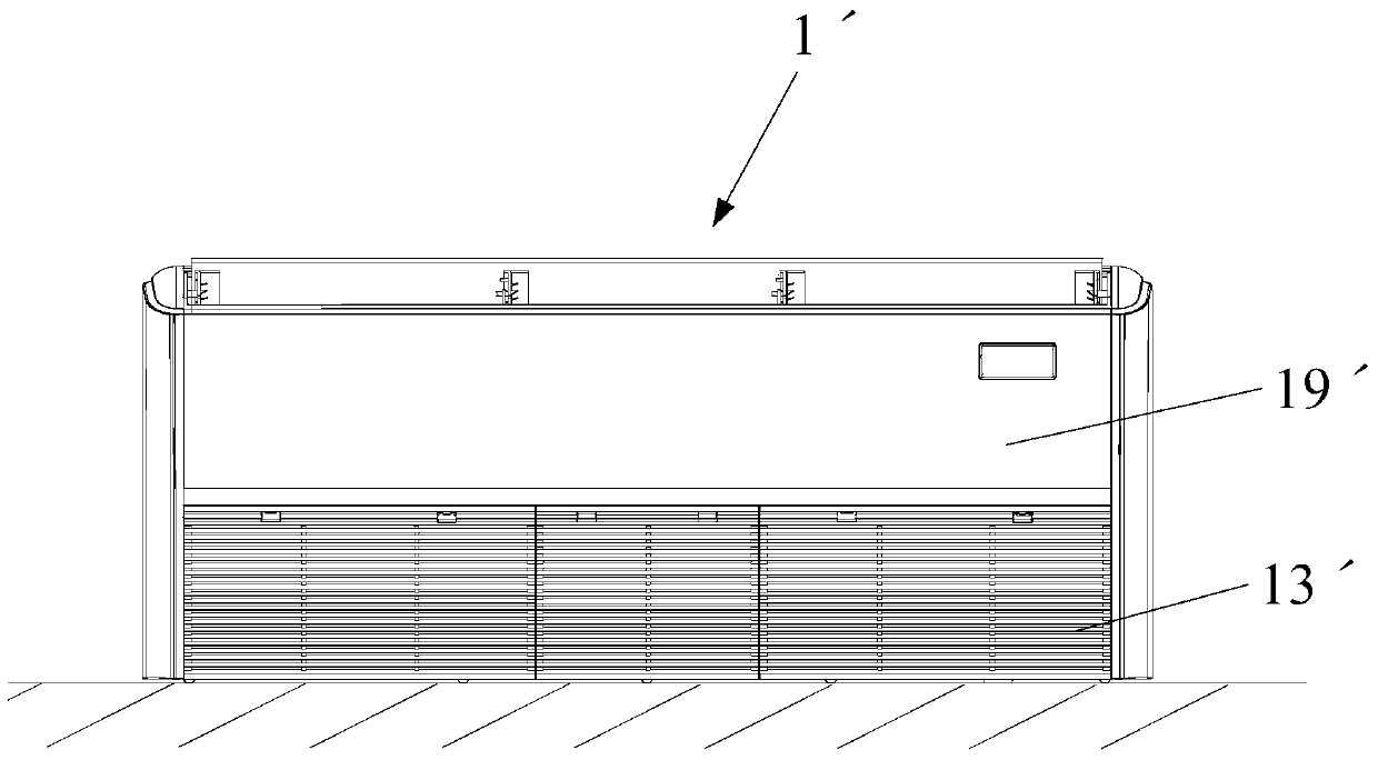 Ceiling floor type air conditioner and its side panel