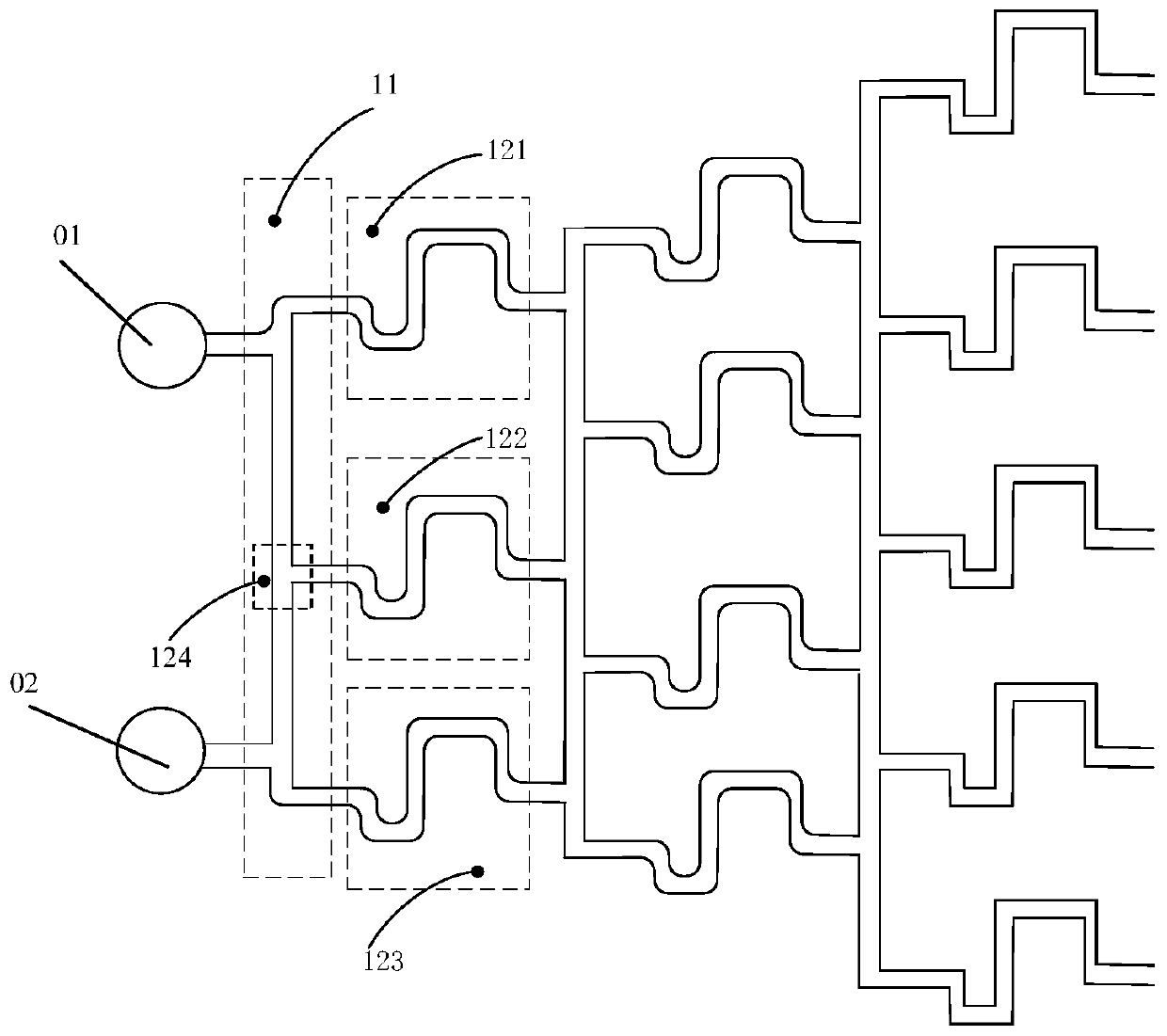 Concentration gradient generation device for gel 3D cell culture and preparation and application method