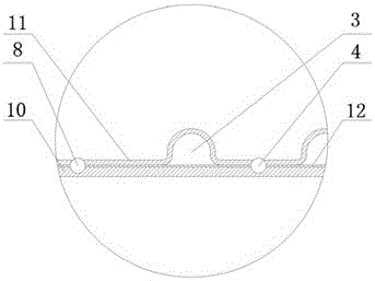 Plate heat-conducting strip of groove pulsating heat pipe and process