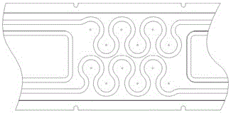 Plate heat-conducting strip of groove pulsating heat pipe and process