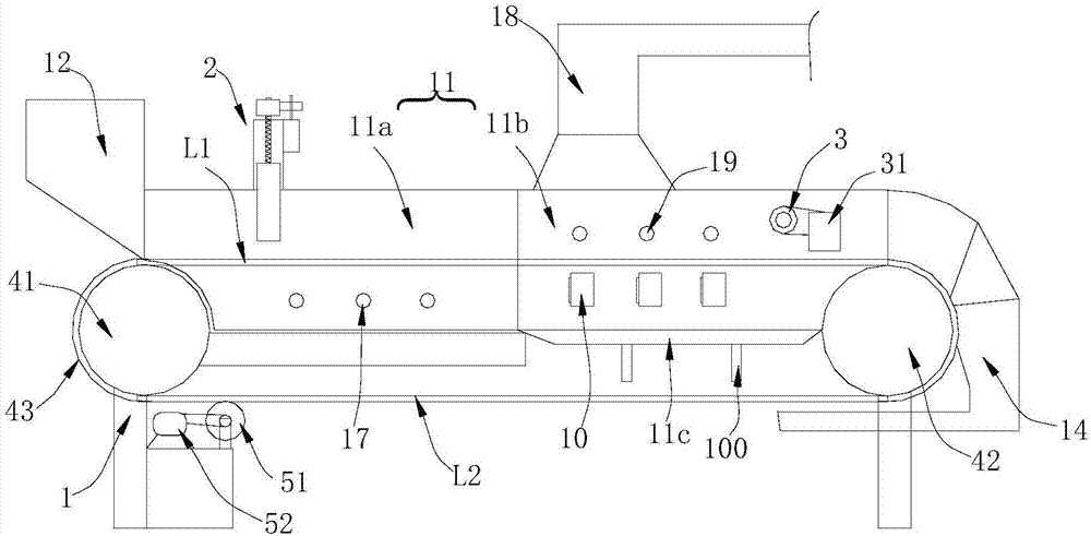 Cooling structure for integrated horizontal cold rice steaming machine