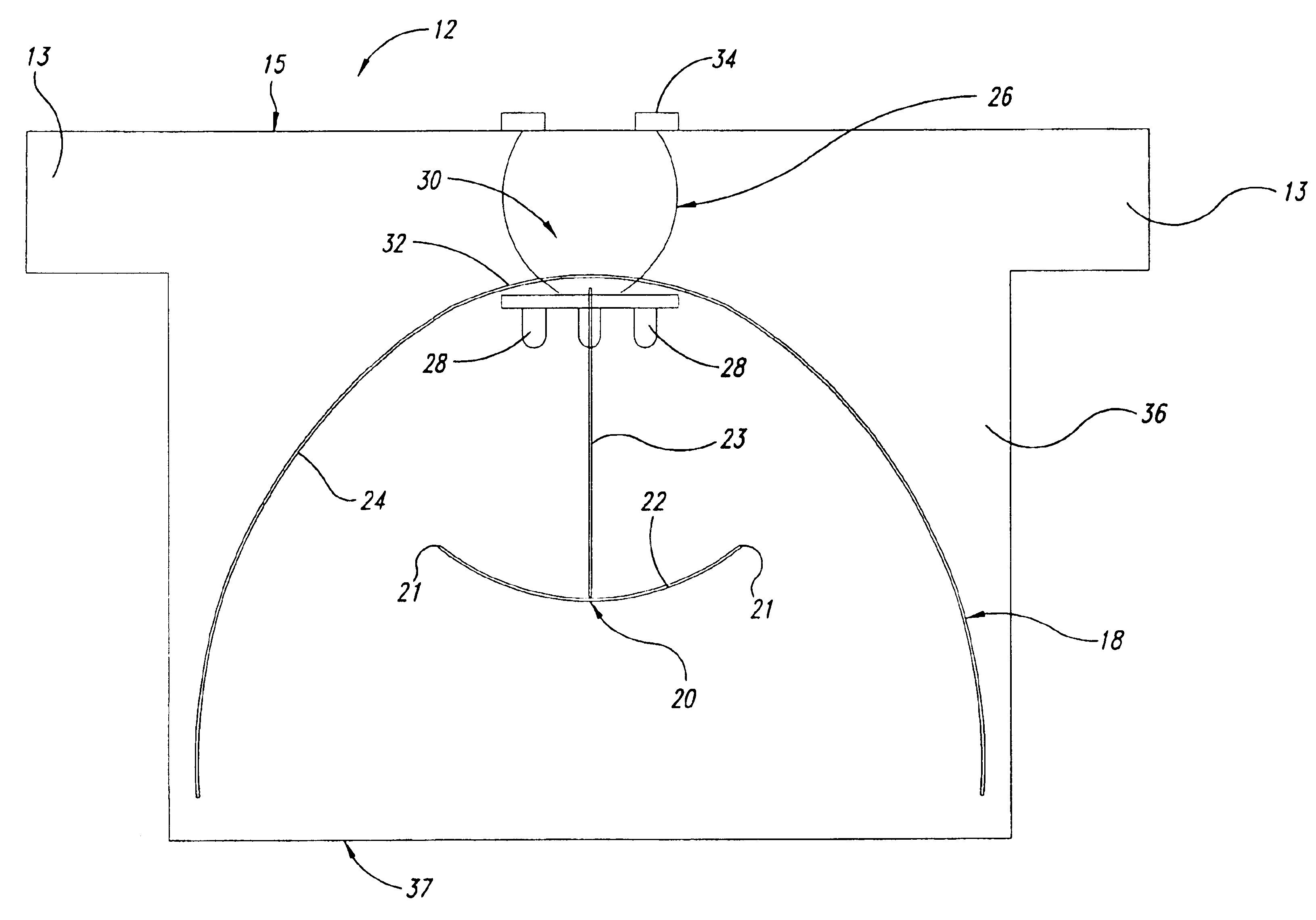 Light emitting diode lamp having parabolic reflector and diffuser