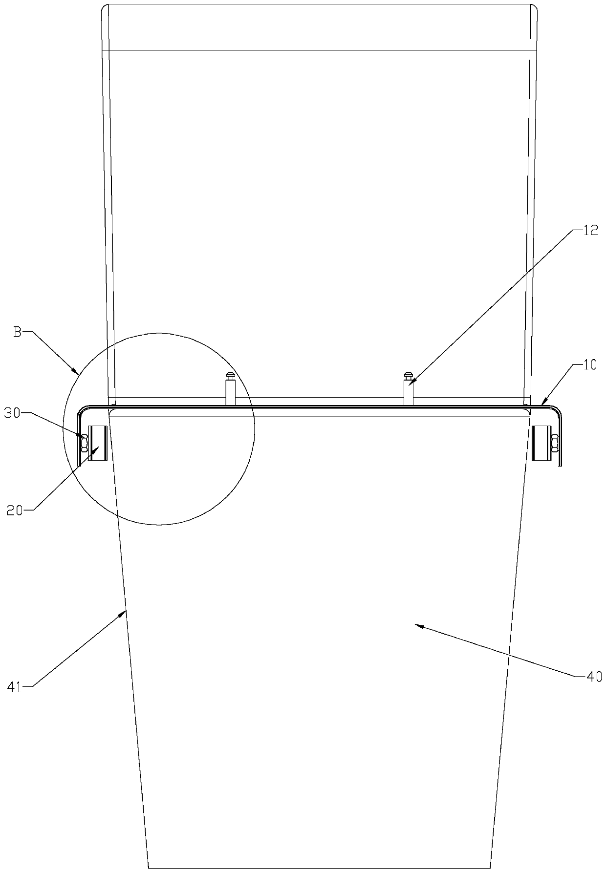 Novel toilet cover plate support