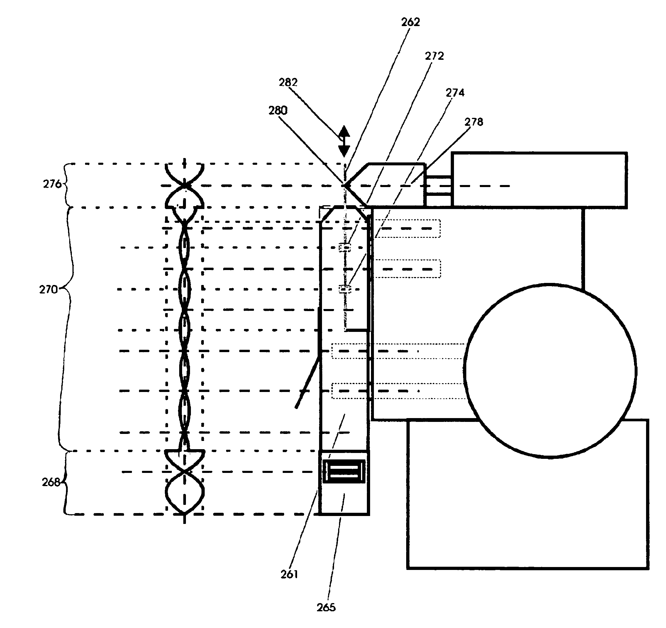 Dry end surface treatment using ultrasonic transducers