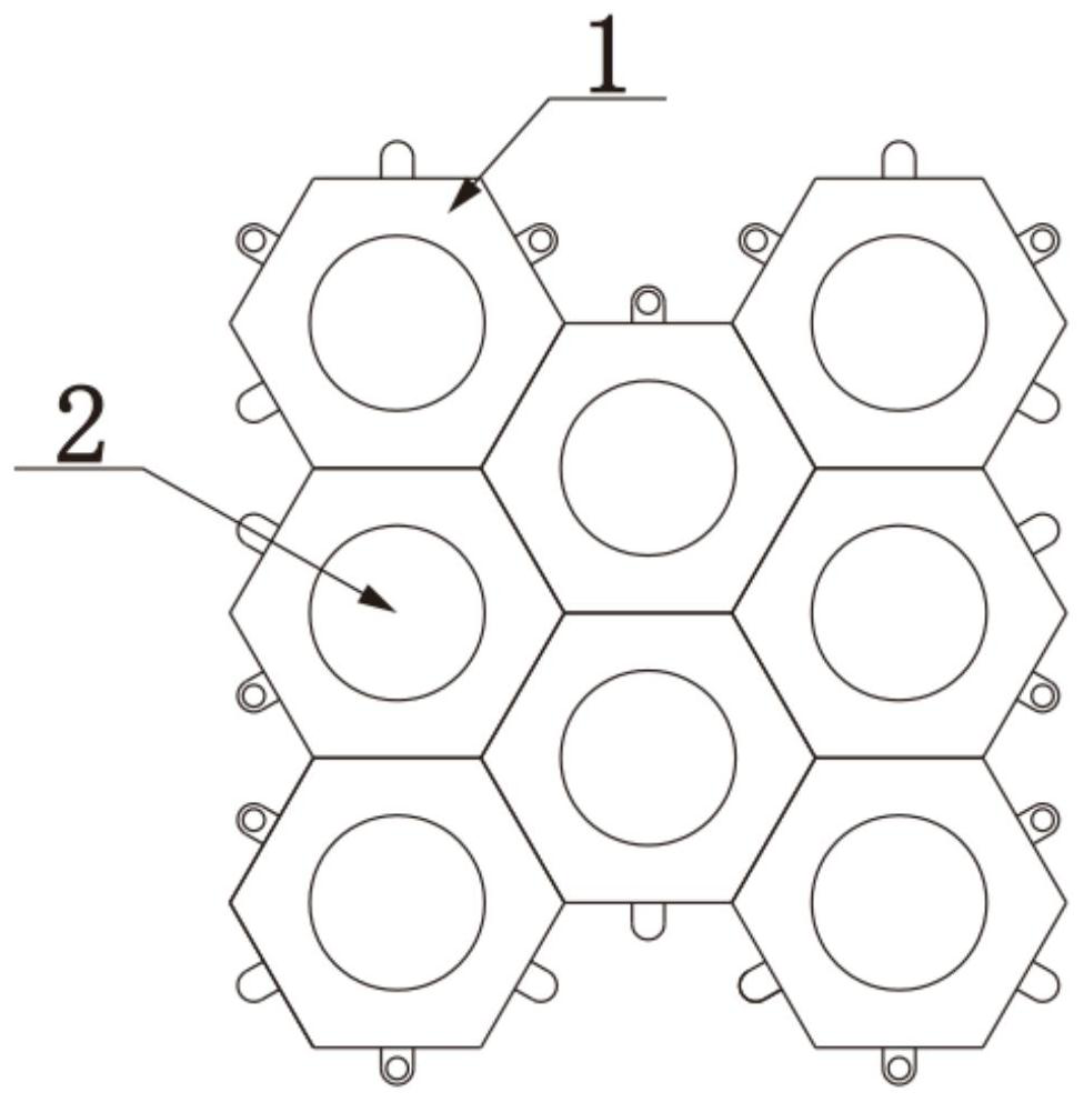 Floating island for ecological management of urban polluted water and construction method thereof