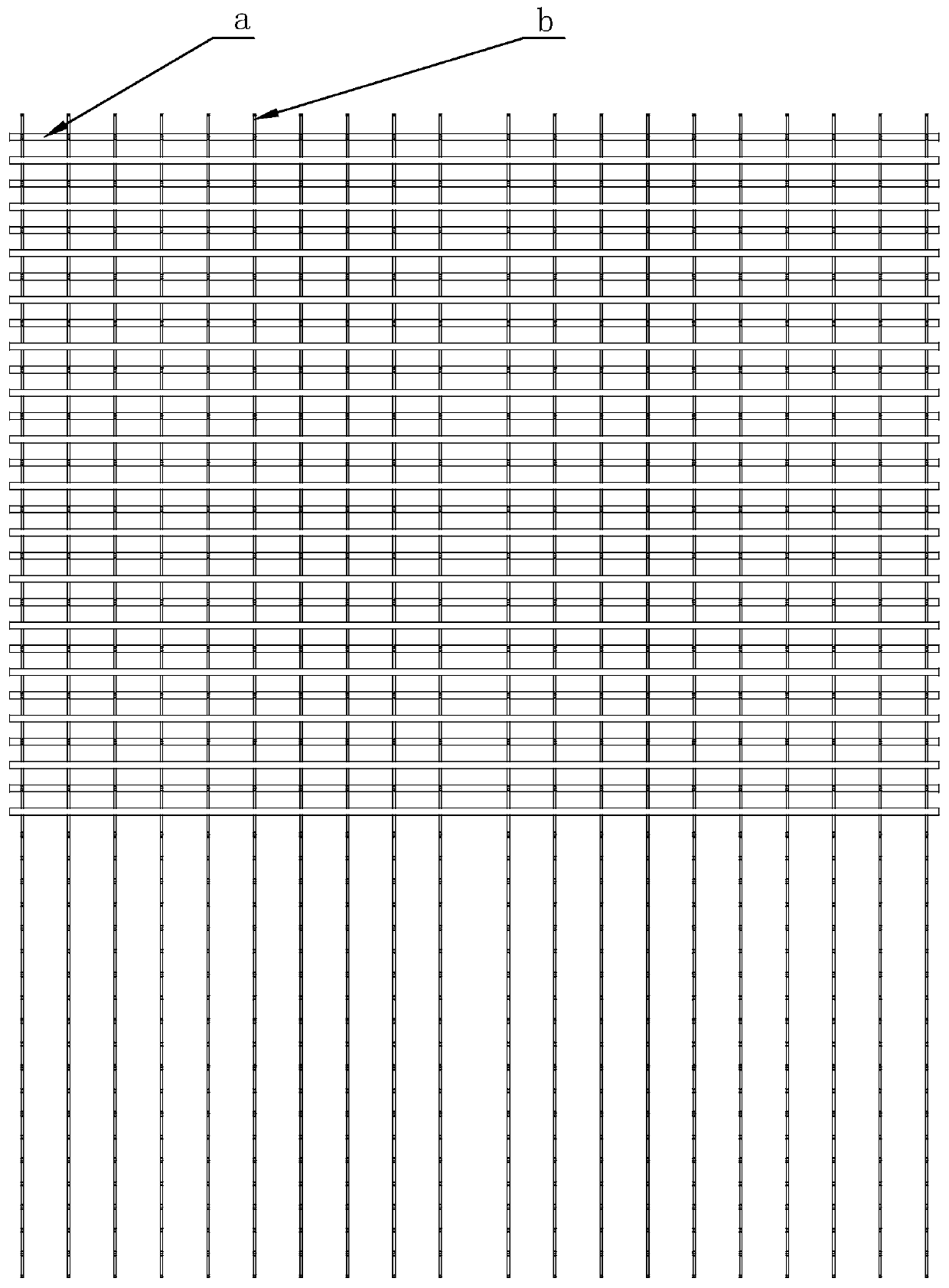 Lead mesh grid for lead storage battery and preparation method thereof