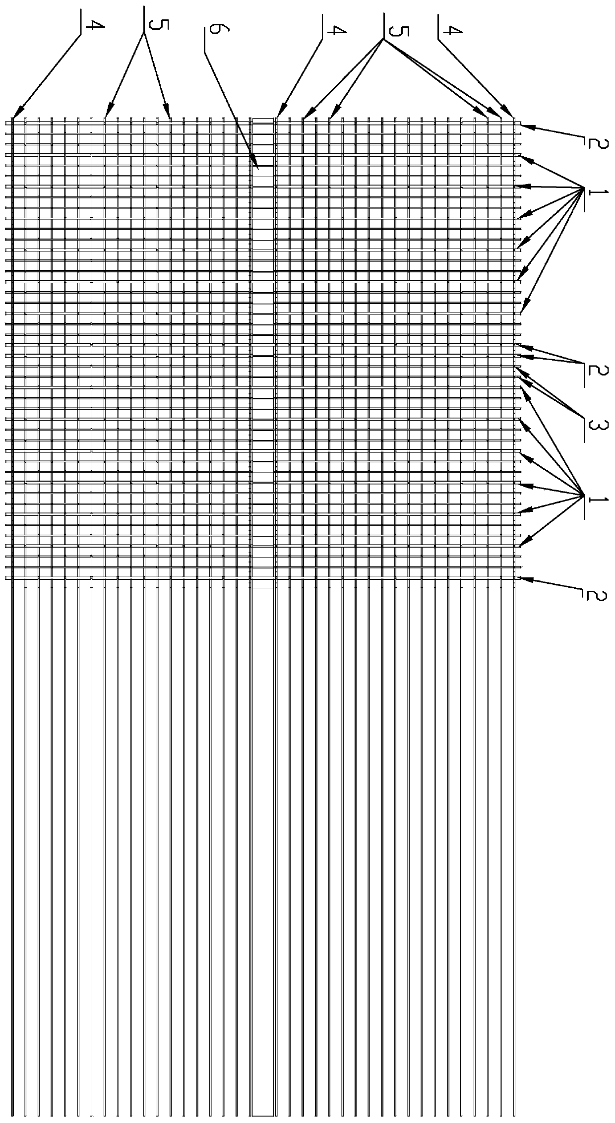 Lead mesh grid for lead storage battery and preparation method thereof