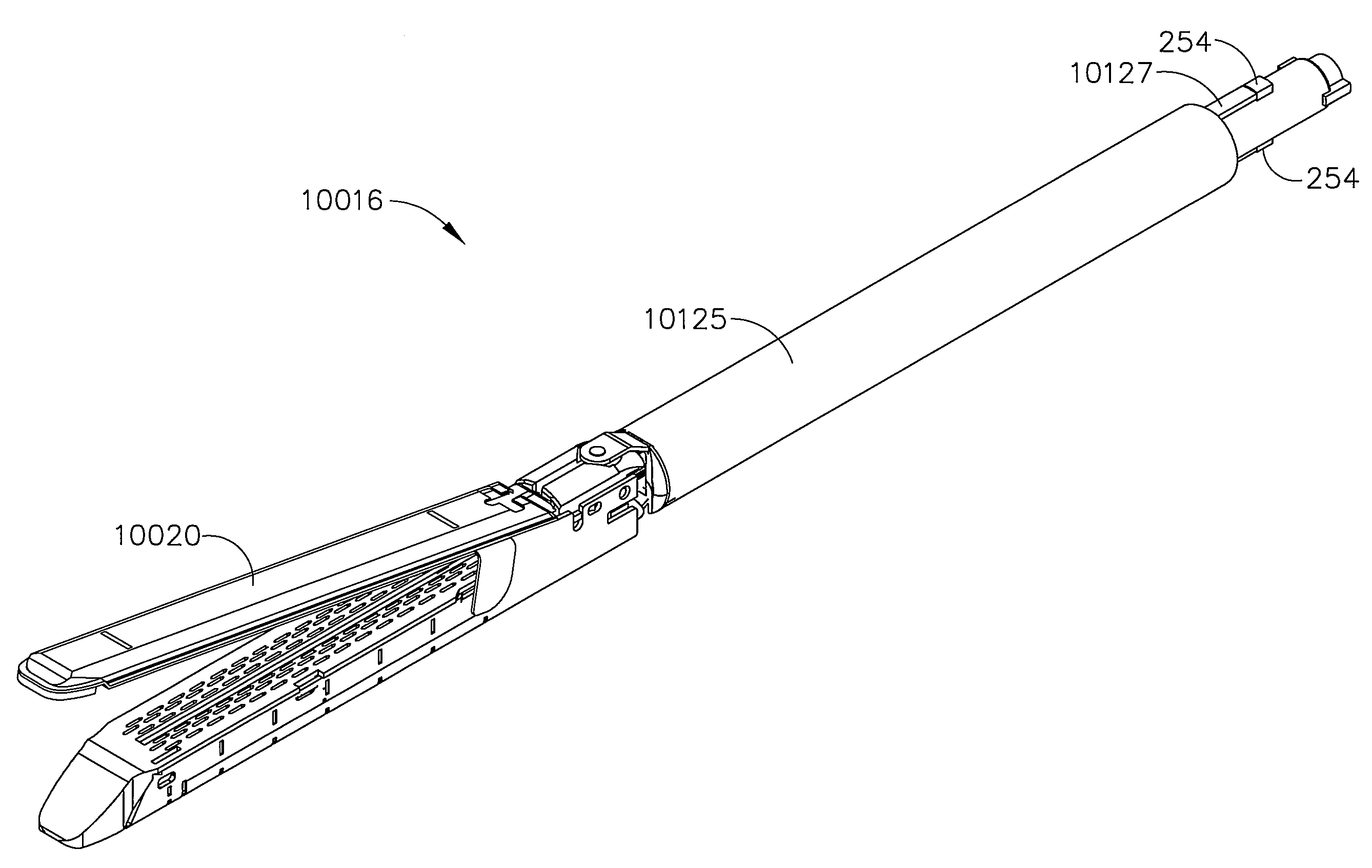 End effector coupling arrangements for a surgical cutting and stapling instrument