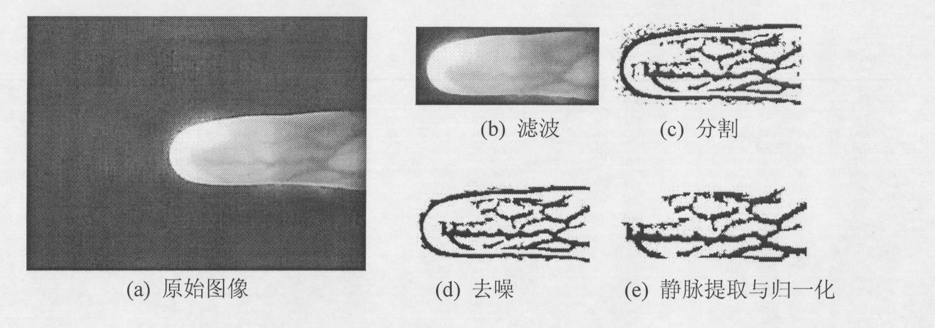 Method for extracting finger vein feature for matching identification