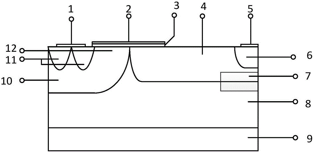 LDMOS (laterally diffused metal oxide semiconductor) field effect transistor with bulk electric field modulation function