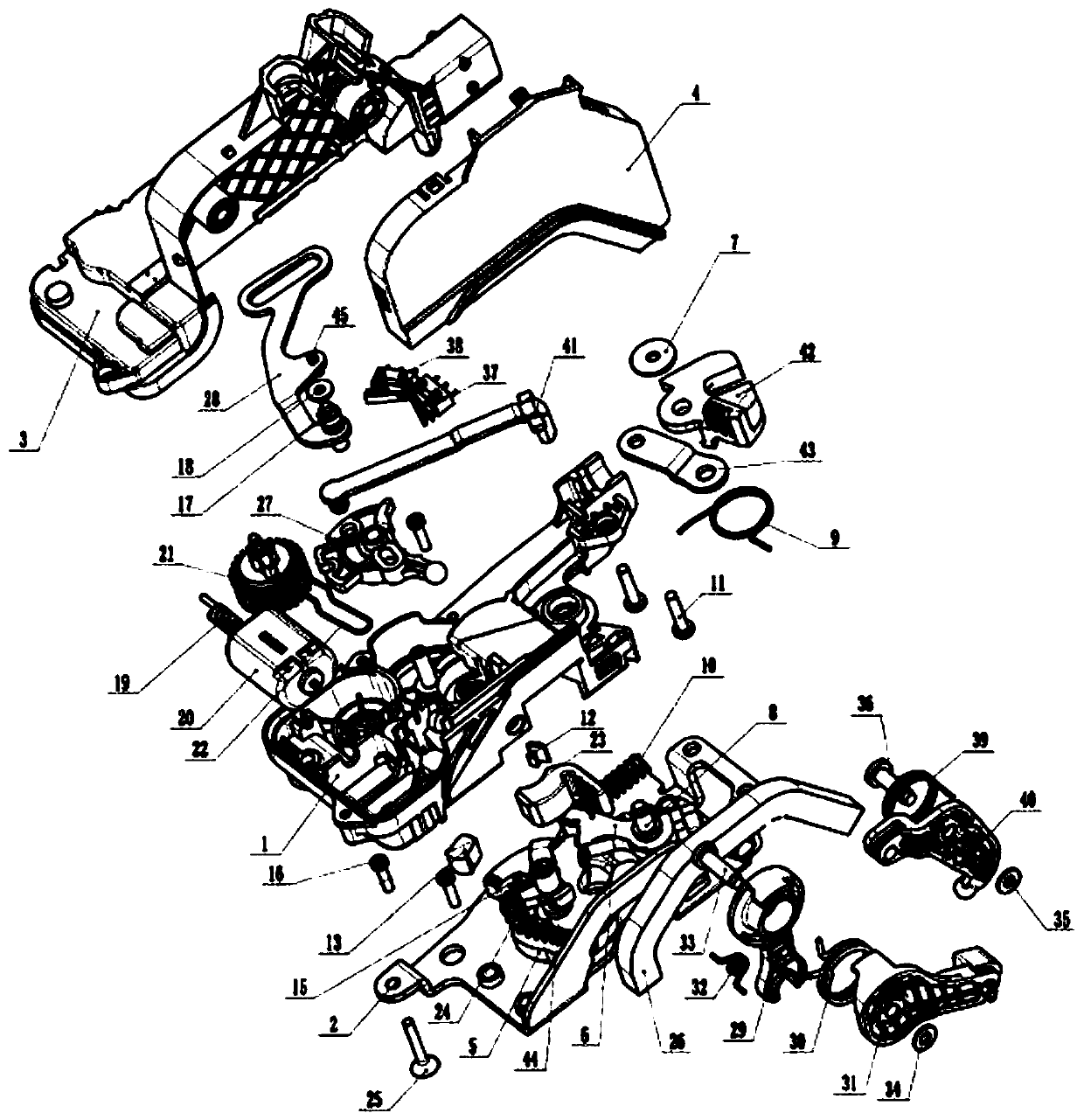 Integrated door lock for heavy truck and light truck commercial vehicles