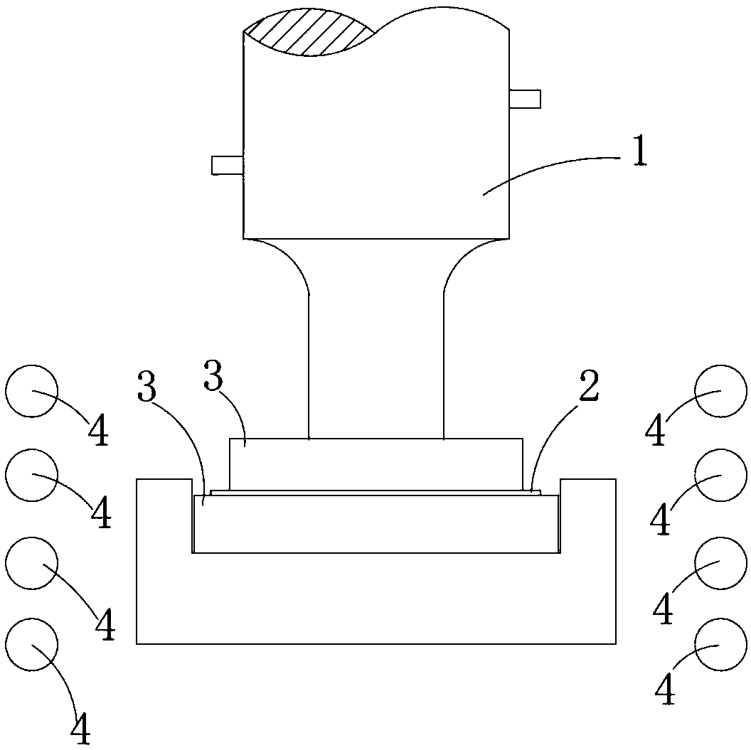 Ultrasound-assisted auxiliary welding method for silicon carbide particle-reinforced aluminum matrix composite (SiCp-Al) with pure Zn as intermediate reaction material layer