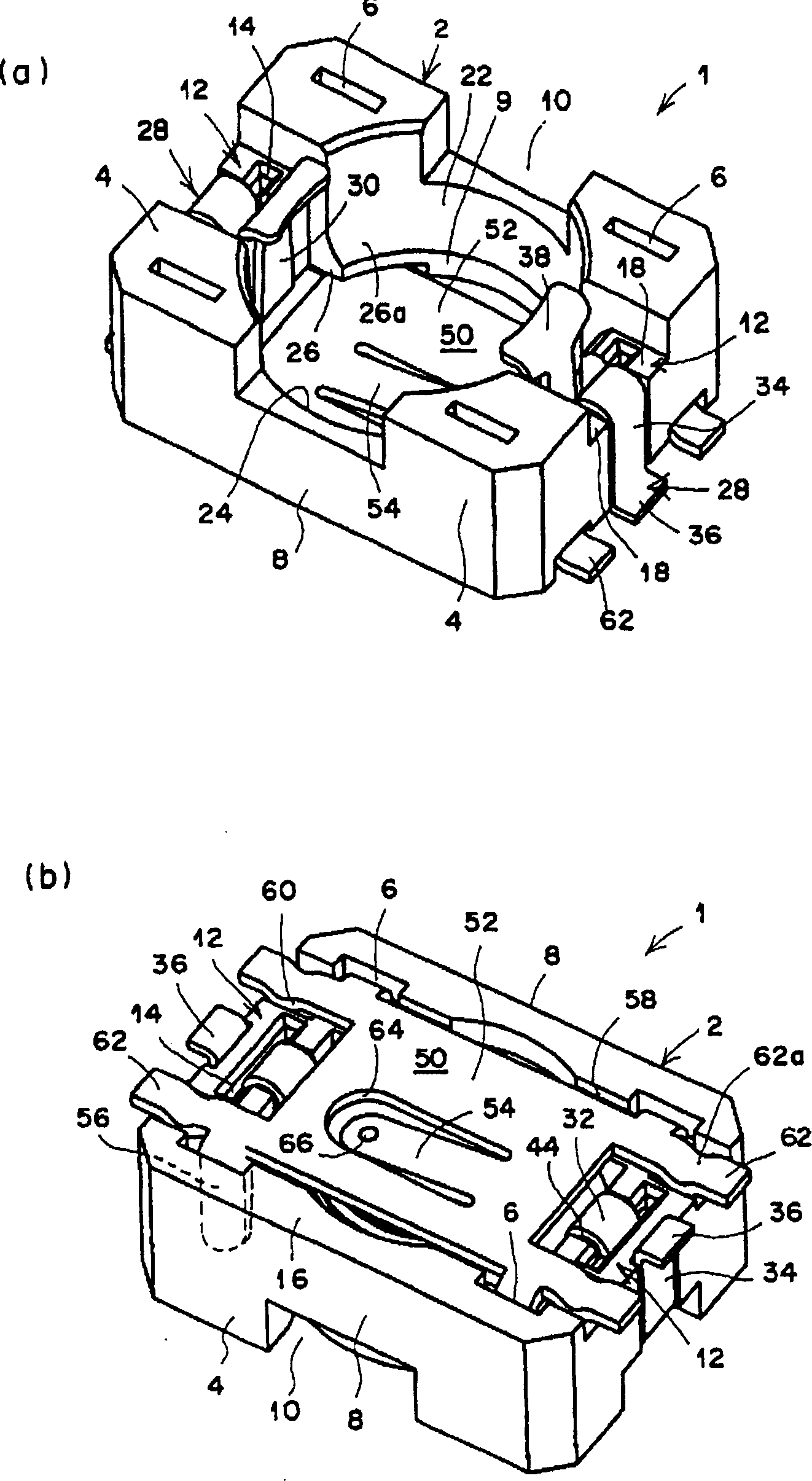 Battery holder for button type battery