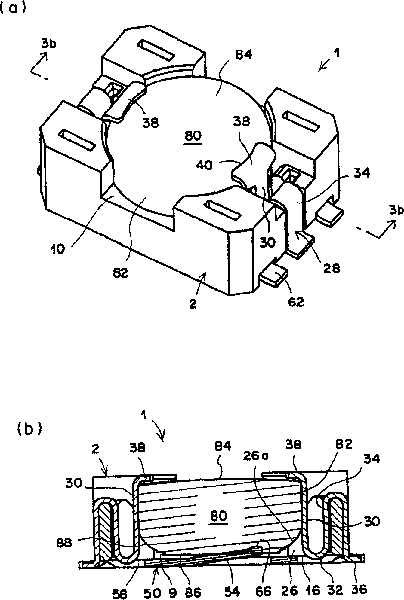 Battery holder for button type battery