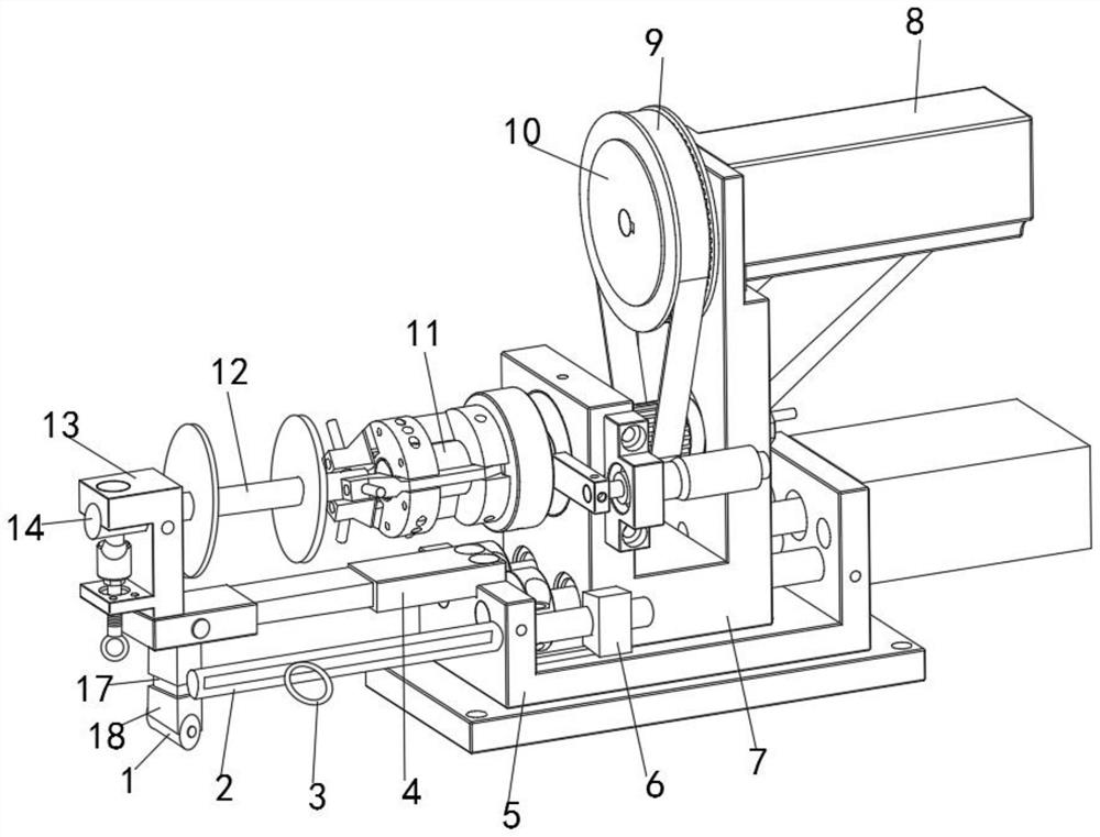 A wire take-up device with a safety protection structure