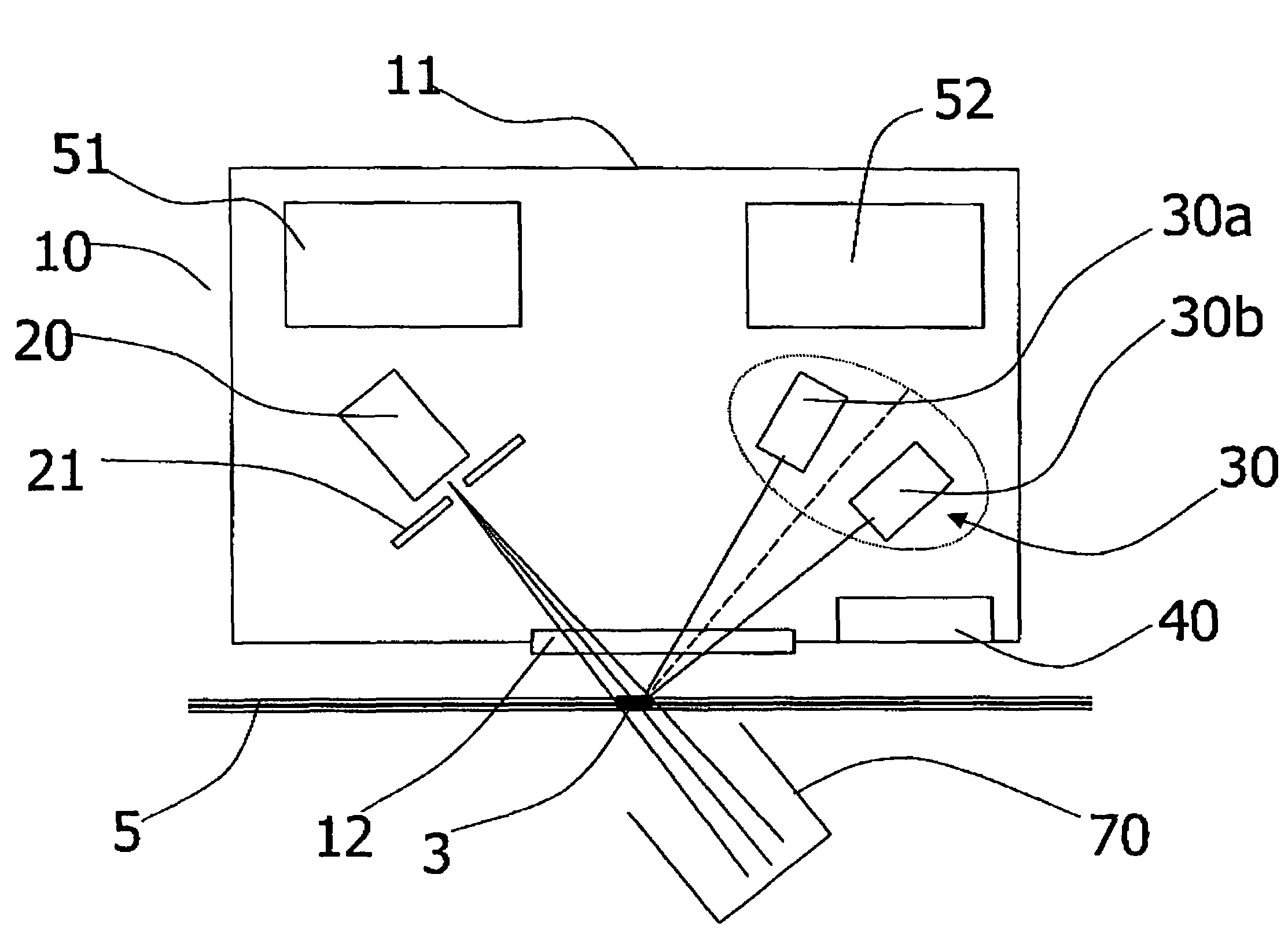 Method for determining a gsm substance and/or a chemical composition of a conveyed material sample, and a device for this purpose