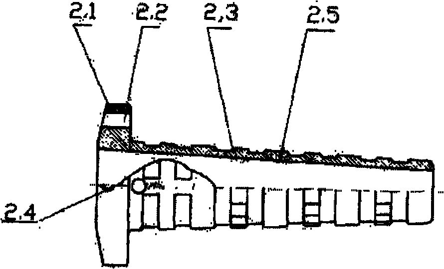 Taper type anti-skidding strain clamp