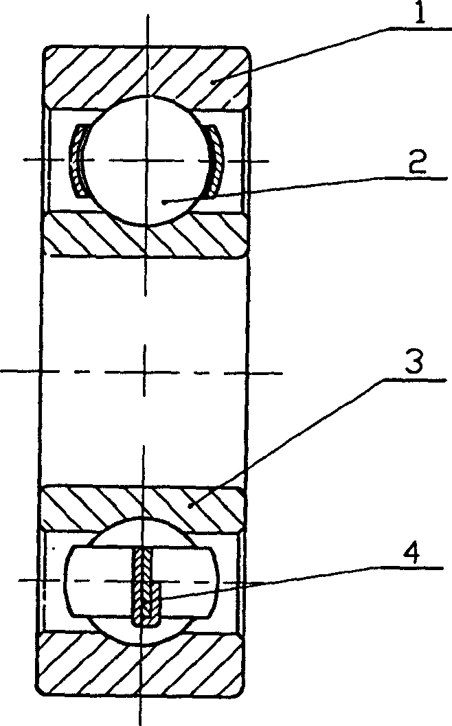 Special bearing and bearing composite construction for X ray tube