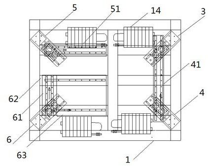 Spot welding machine for four corners of storage plate