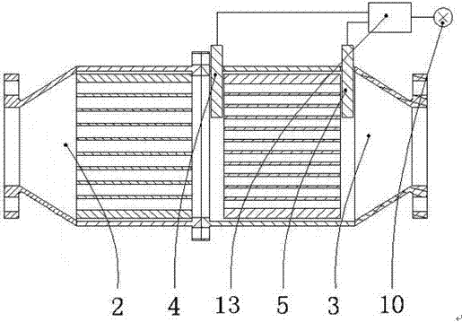 Particle capturing and regenerating system of mining explosion-proof diesel engine