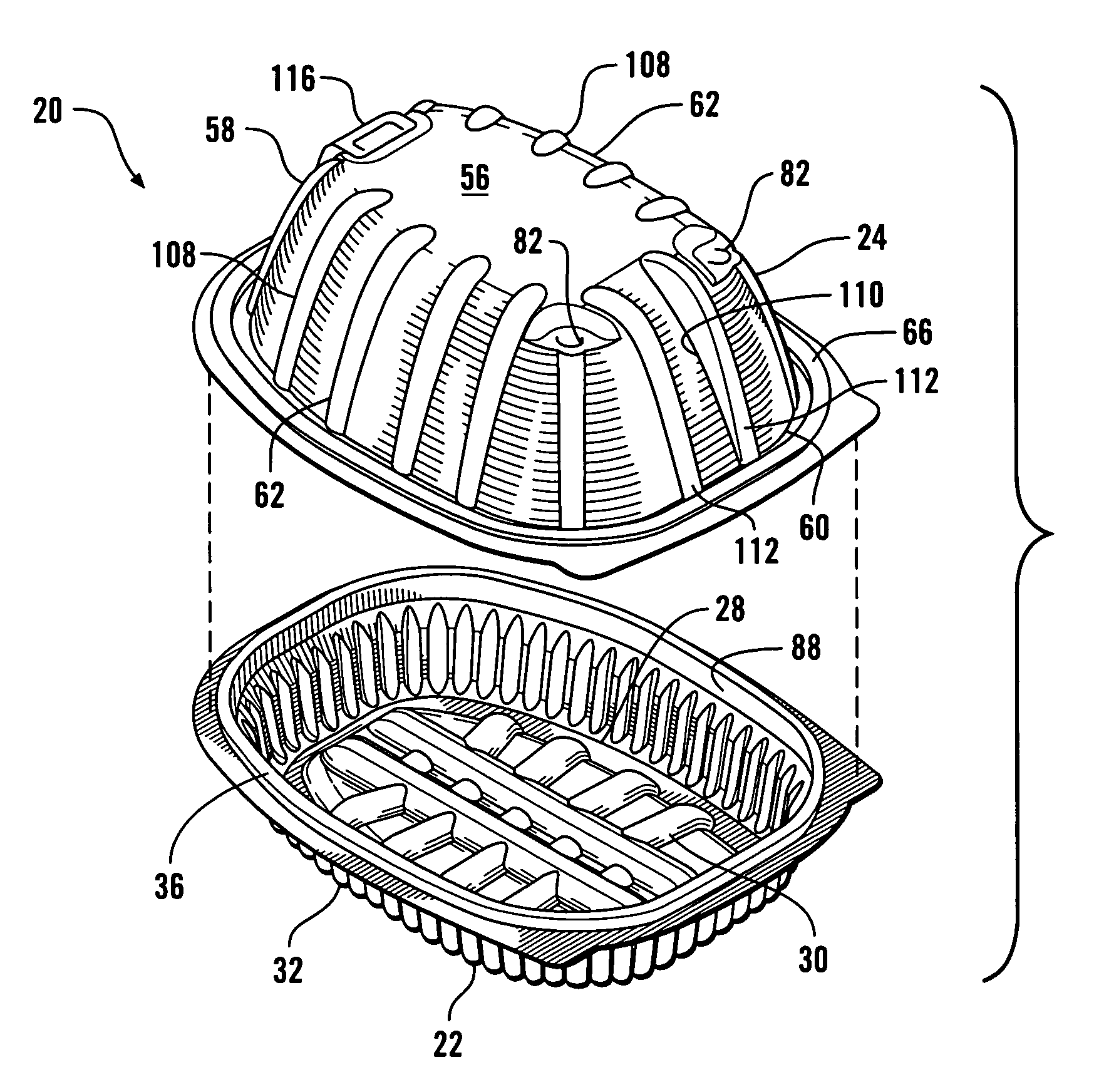 Two-part plastic container