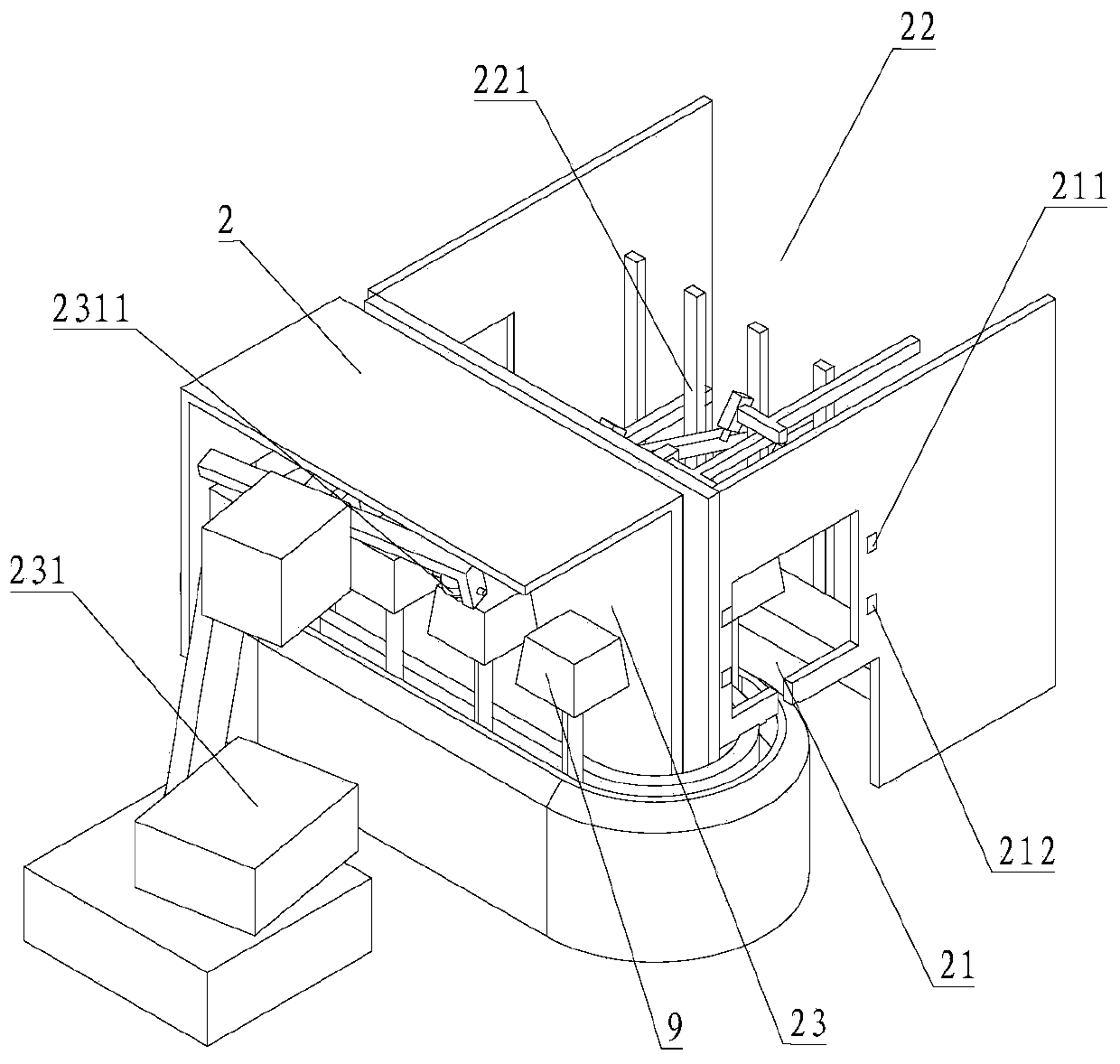 A fully automatic powder spraying equipment