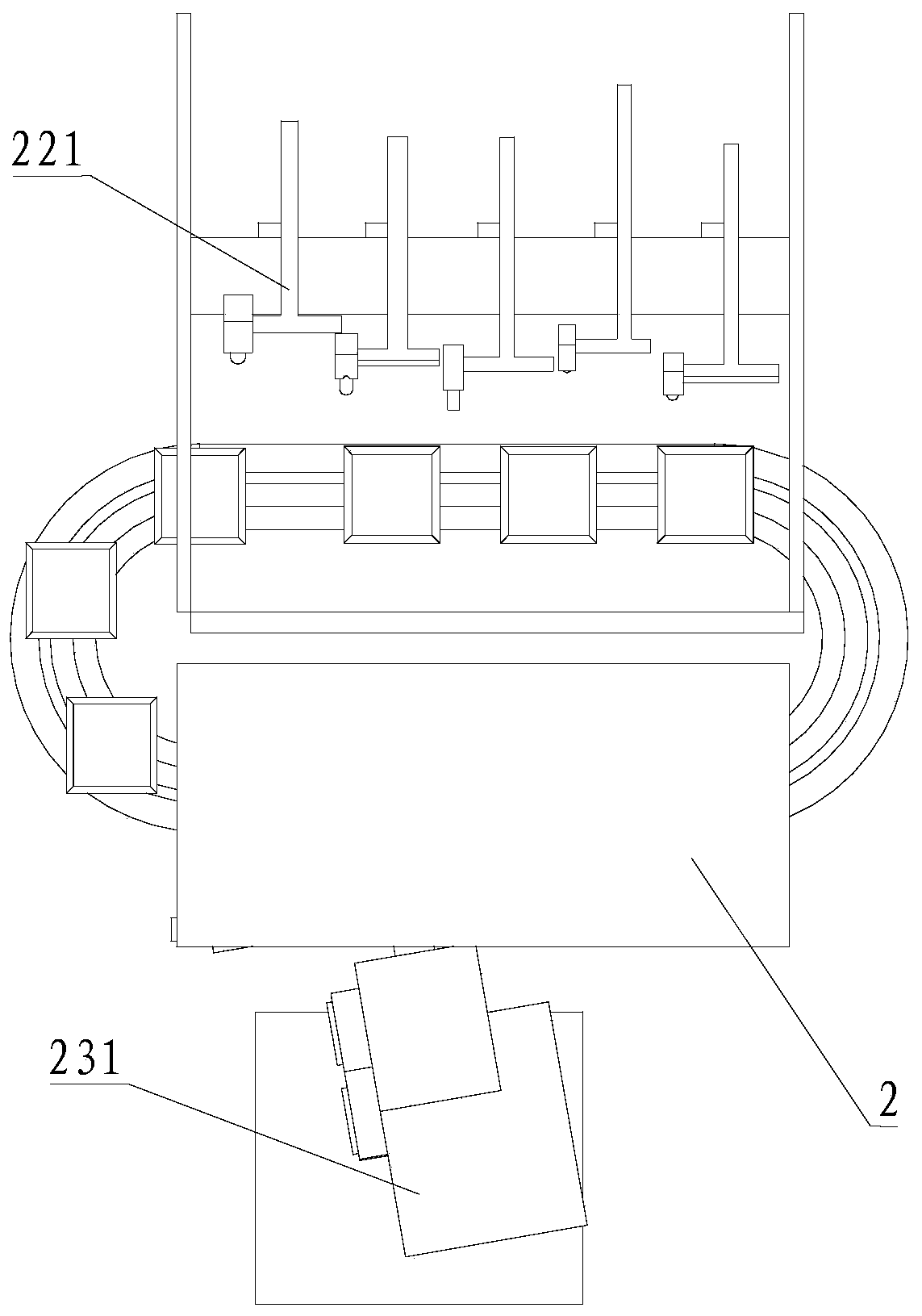 A fully automatic powder spraying equipment