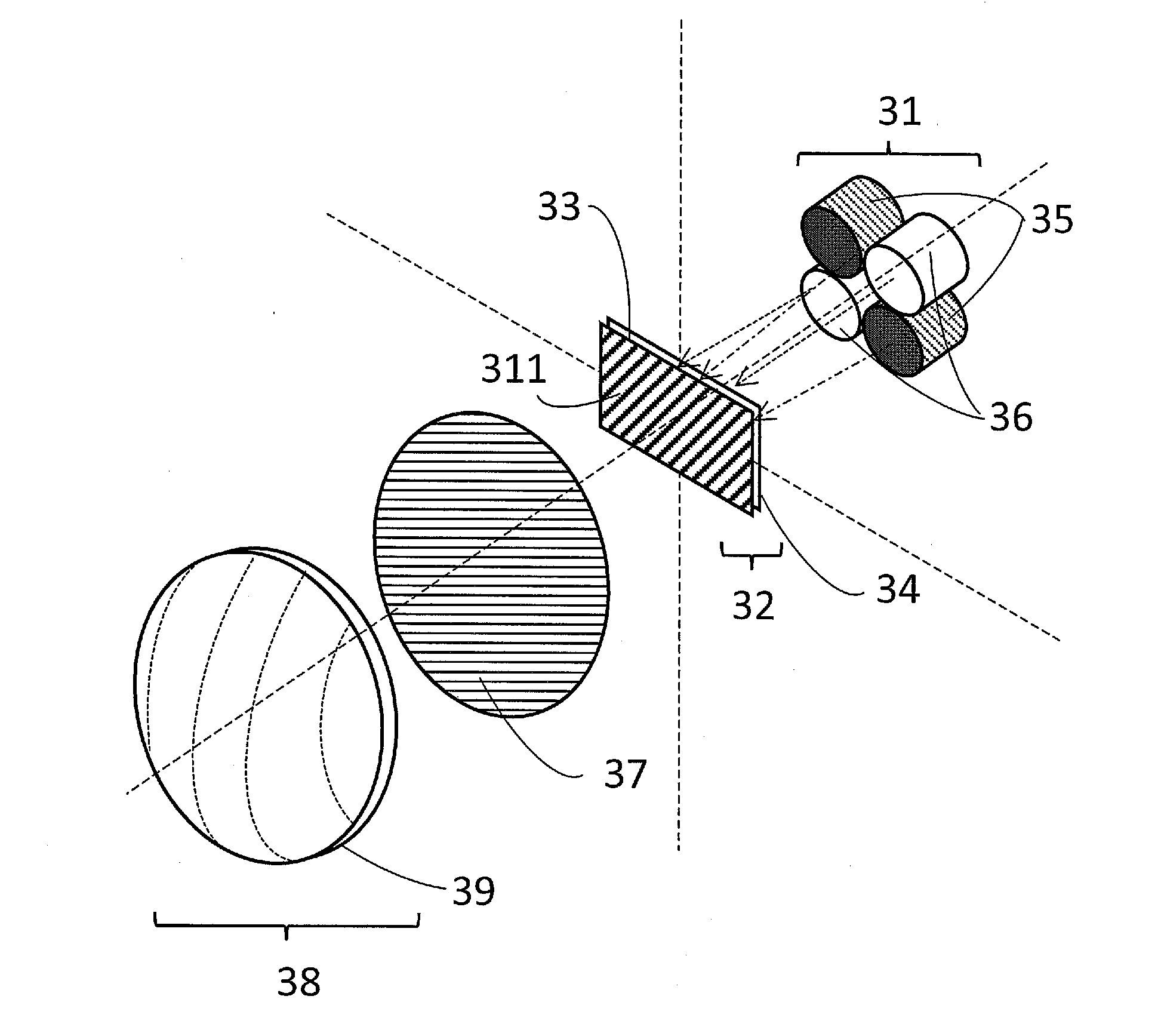 Laser and phosphor based light source for improved safety