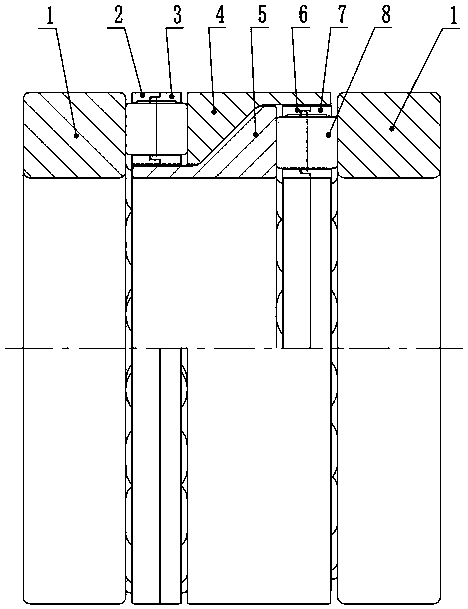 Check valve bearing with function of preventing frequency vibration