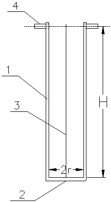 Hollow pendulum barrel experiment device for measuring gravity acceleration