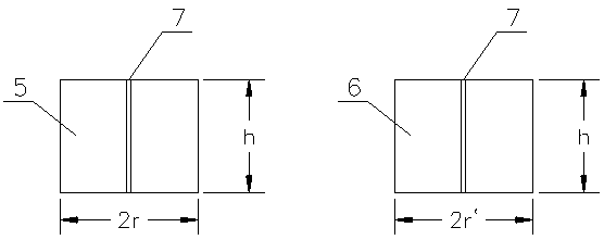 Hollow pendulum barrel experiment device for measuring gravity acceleration