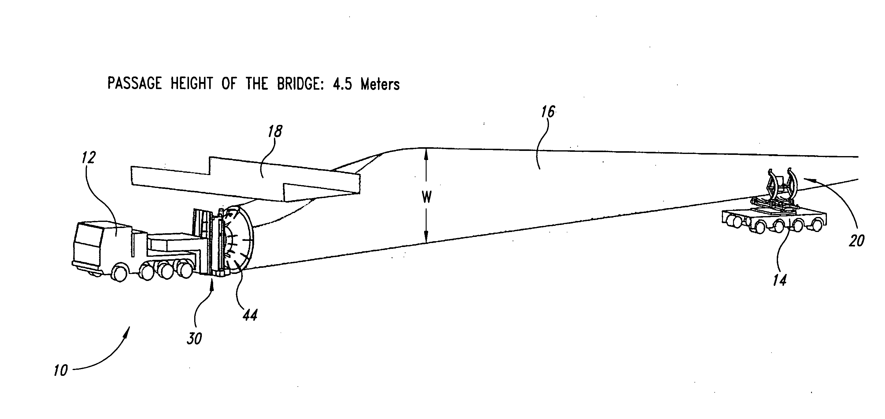 Transport vehicle for a rotor blade of a wind-energy turbine