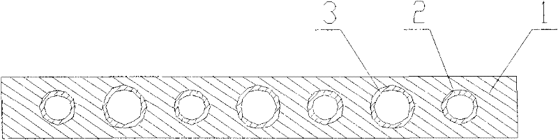 Liquid-cooled cooling plate with composite casting structure