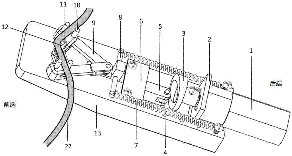 Band service optical fiber low-frequency modulation generation device on basis of macrobend loss