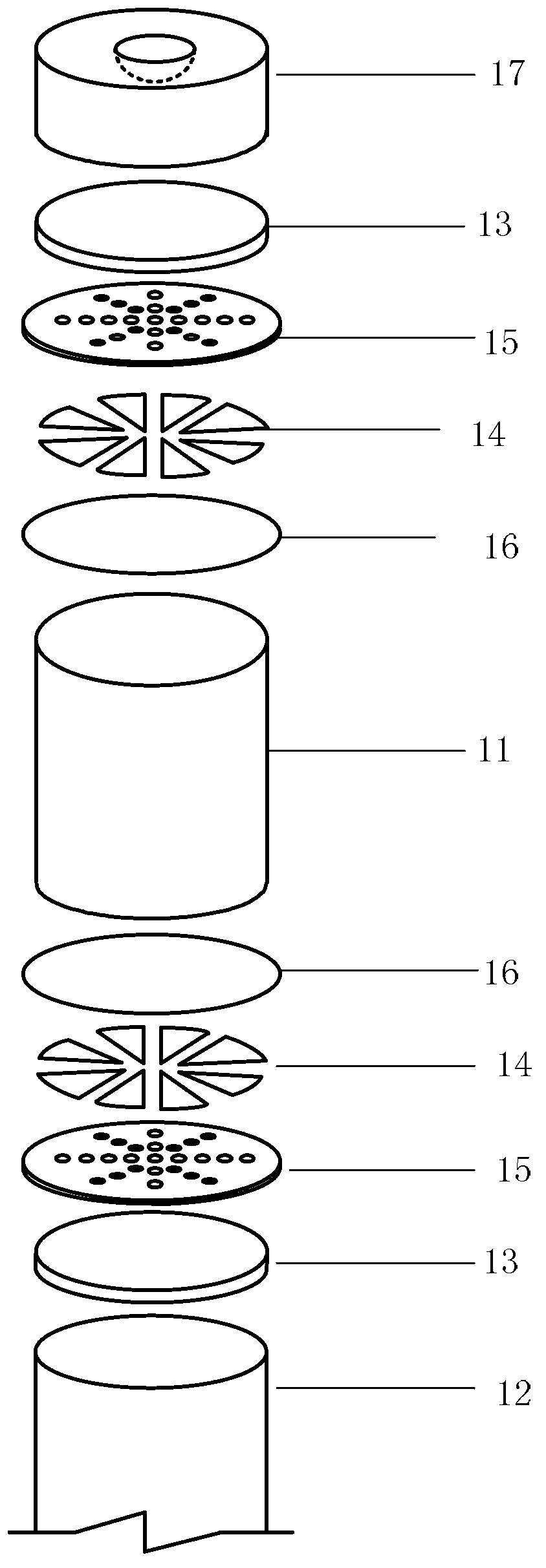 Triaxial test device